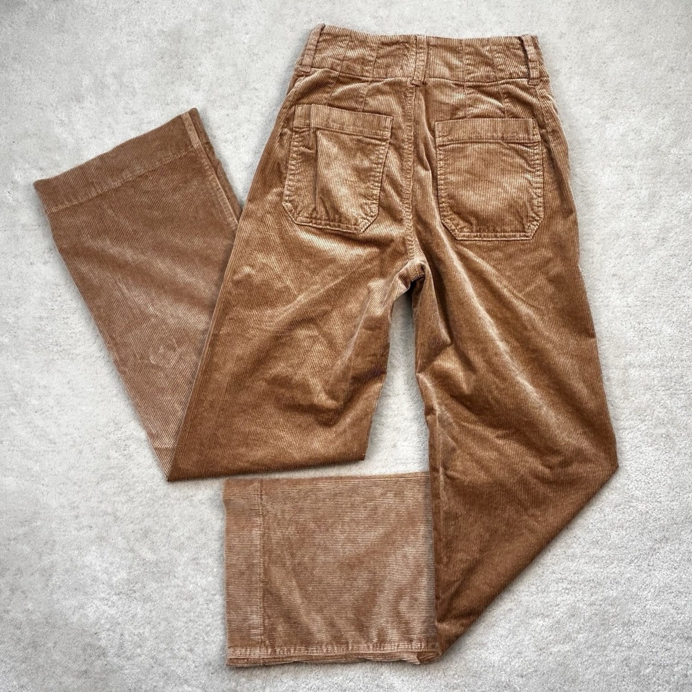 Maeve Anthropologie The Colette Wide Leg Corduroy Pants Womens 23 Full Length - Picture 2 of 10